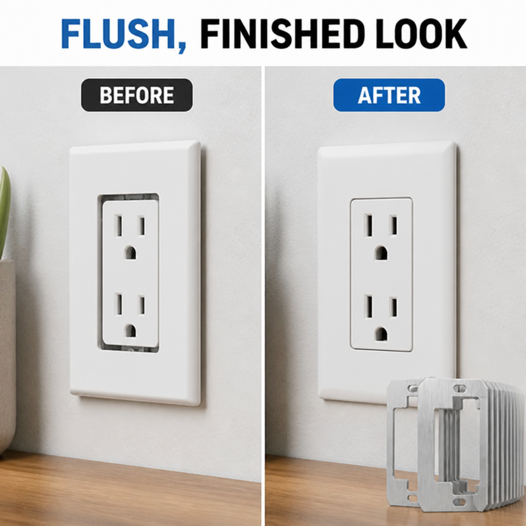 FlushAlign™ — Give Recessed Outlets a Cleaner, More Finished Look Without Reworking the Wall