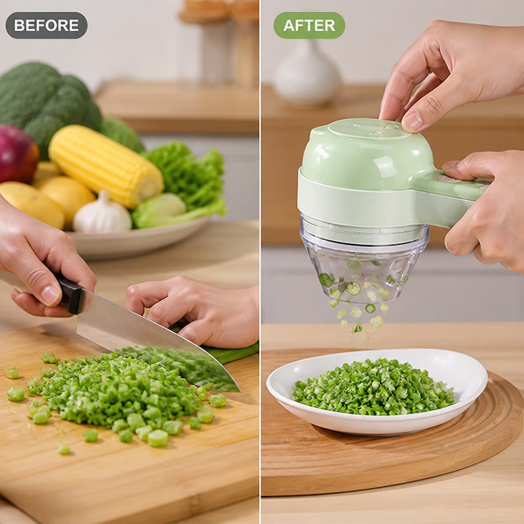 SwiftChop™ 5-in-1 Electric Cutter — Effortless Prep That Frees Your Time and Ignites Your Cooking Passion