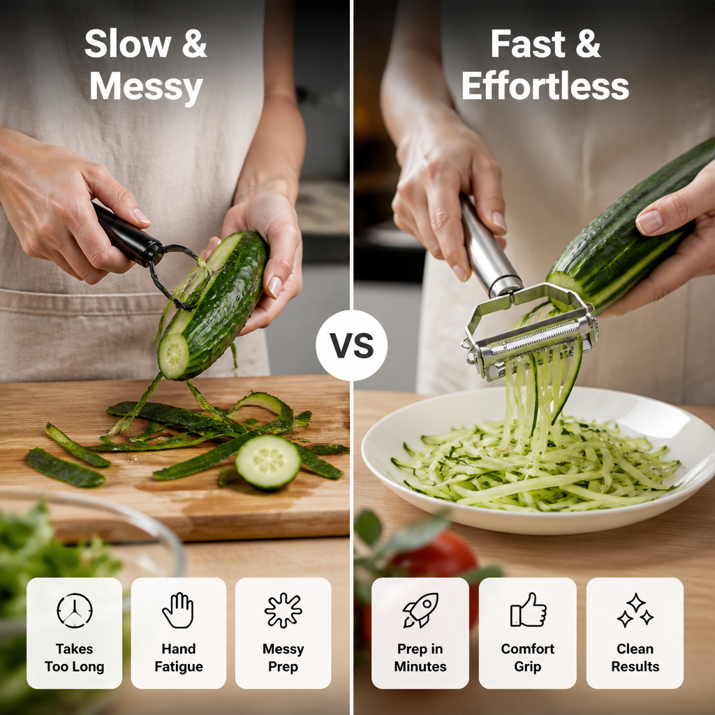 SwiftPeel™ — Transform Kitchen Chaos into Quick, Precise Prep Joy