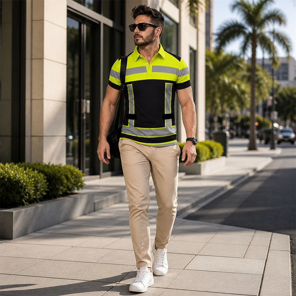 VividGuard™ Men’s Reflective Shirt — Command Attention and Own Every Step After Dark