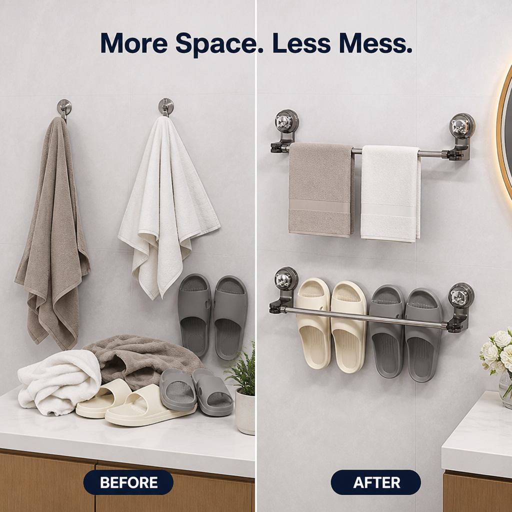 VistaraGrip™ — Instantly Unleash Space and Serenity Without a Single Drill