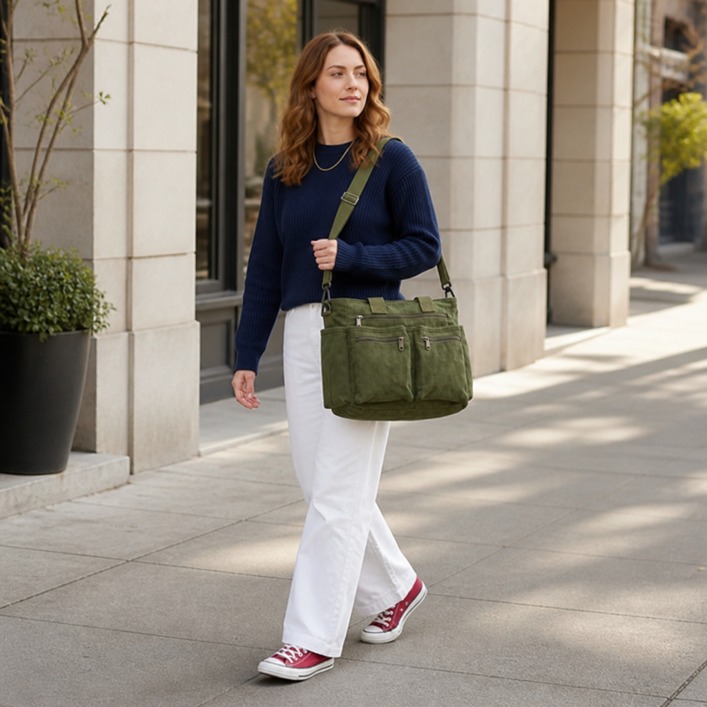 VitaCarry™ Corduroy Utility Tote — Stay Sharp, Organized, and Ready for Anything Every Day
