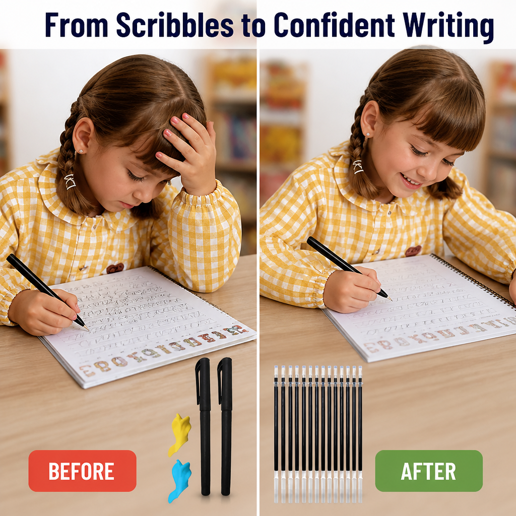 ScriptEase™ — Transform Messy Scribbles into Confident, Beautiful Handwriting Every Time (4 pieces)