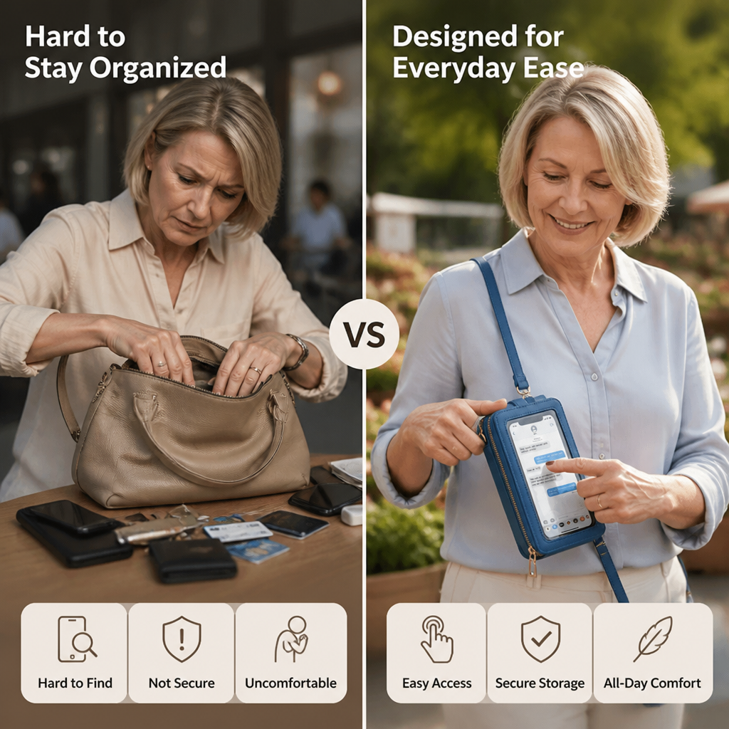 Velevra™ Touchscreen Crossbody Wallet — Stay Effortlessly Connected and Secure Wherever Life Moves You