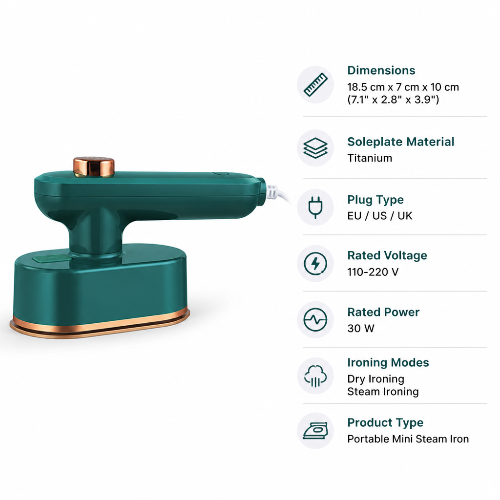 Creasio™ — Wrinkle-Free Clothes in Minutes With a Portable Mini Steam Iron