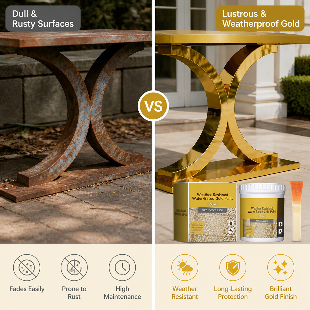 AuroraLuxe™ — Transform Any Surface Into a Dazzling, Weatherproof Gold Masterpiece