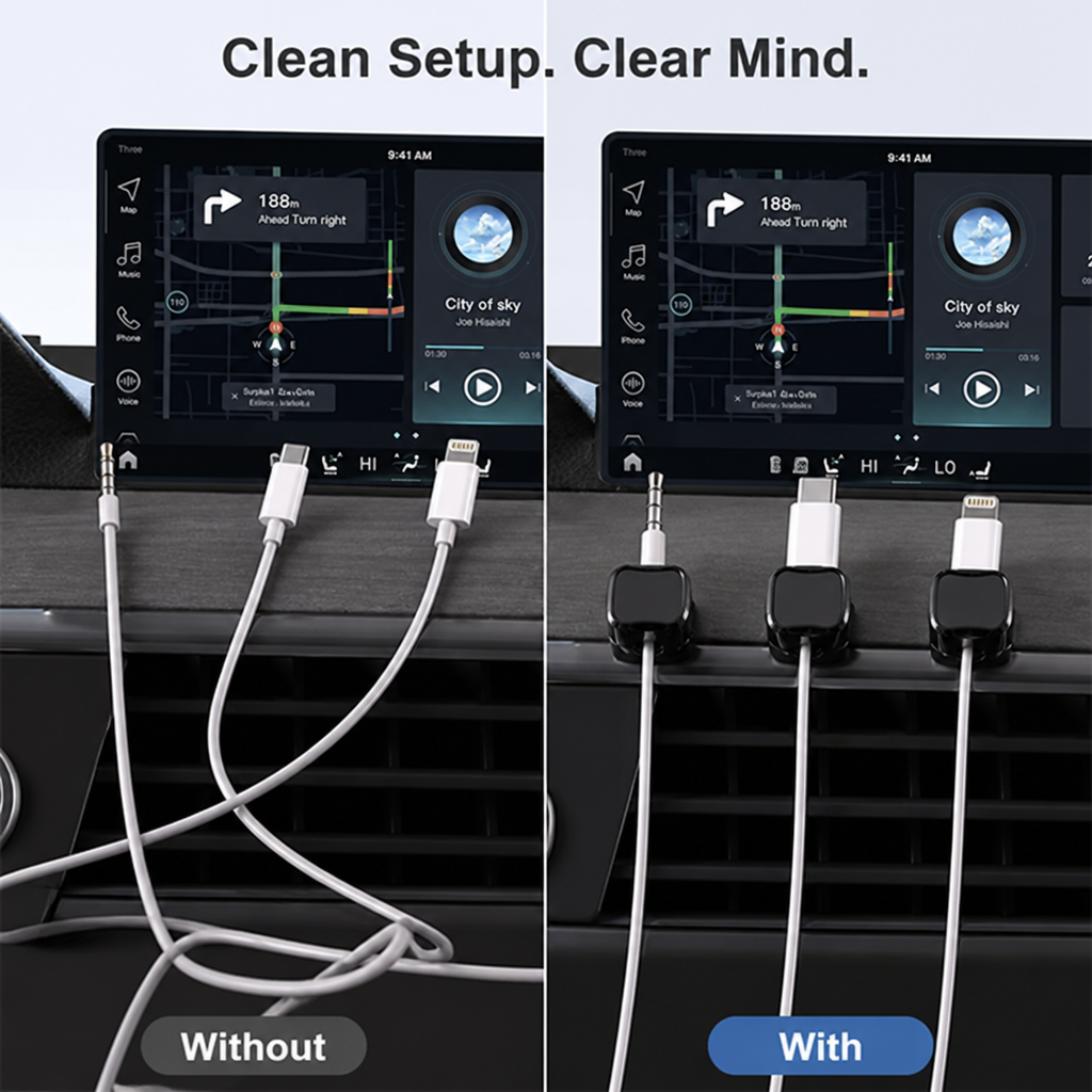 GliderWire™ — Effortless Cable Control for a Calm, Clutter-Free Desk (12 pieces)