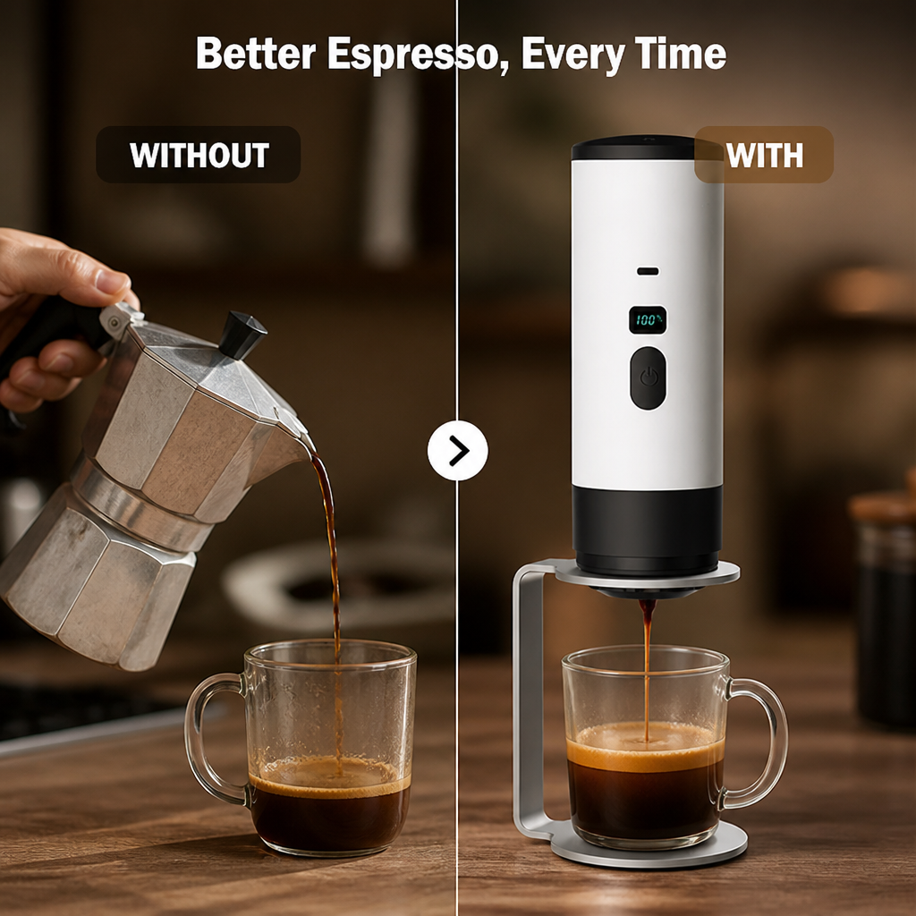 VeroBrew™ — Unleash Bold, Café-Quality Espresso Wherever Adventure Calls