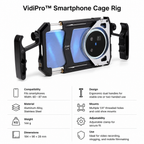 VidiPro™ Smartphone Cage Rig — Capture Cinematic, Rock-Solid Footage Without the Shake