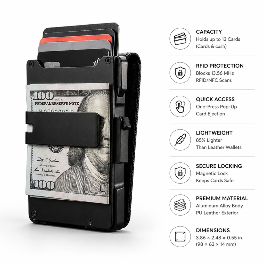 VeroClip™ Minimalist Wallet — Carry More, Stress Less, Look Sharper