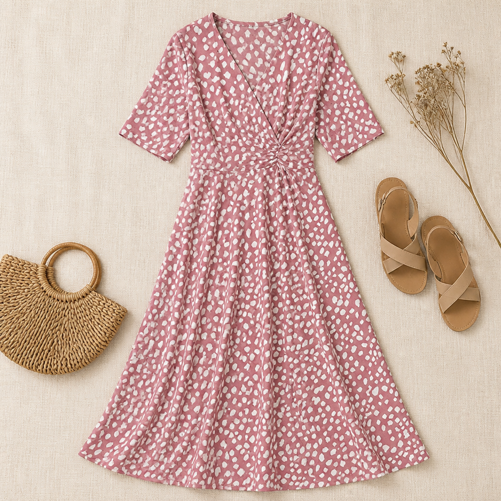 LunaVera™ Polka Dot Midi Dress — Effortless Elegance That Hides Flaws and Boosts Your Confidence