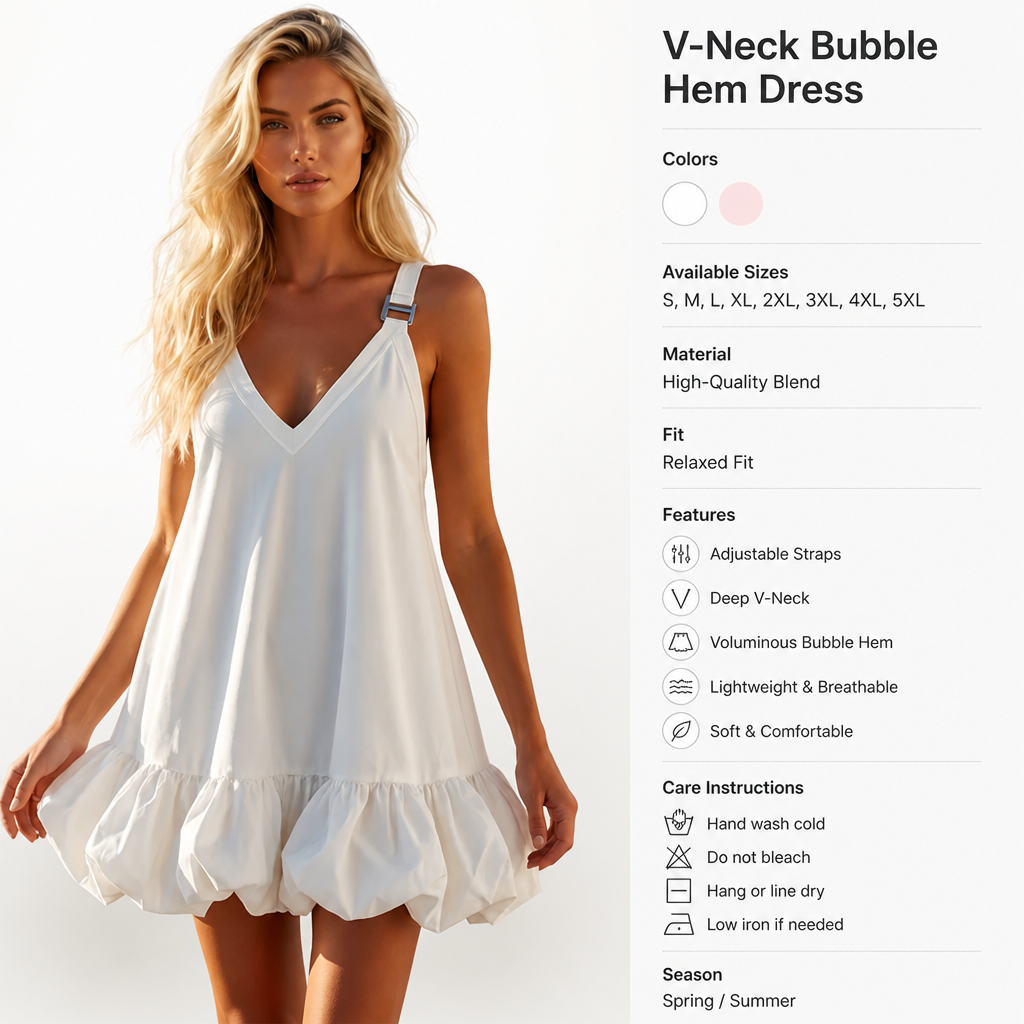 Ruffelle™ — Turn Heads All Summer in a Breezy V-Neck Ruffle Dress