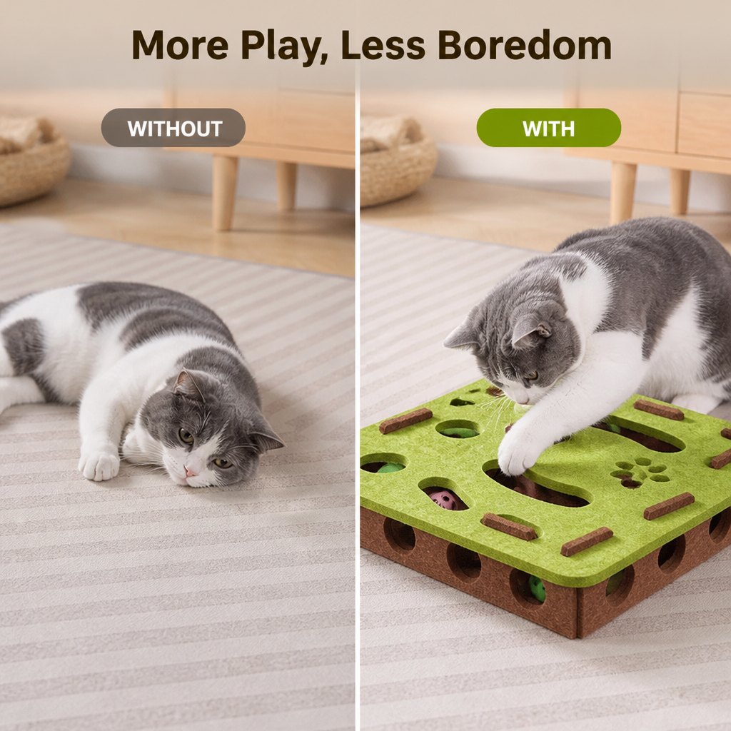 PounceNest™ — Turn indoor boredom into a happy hunt for your cat!