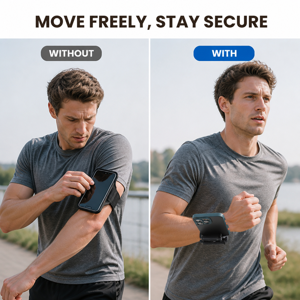 FlexHalo™ 360° Rotatable Phone Holder — Stay Unshakably Connected and Hands-Free All Day Long