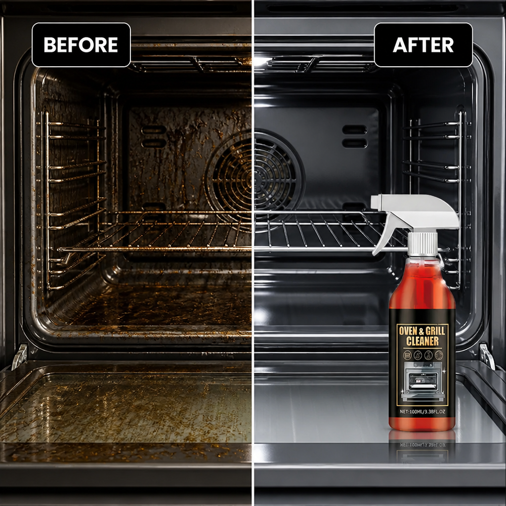 GrimeAway™ Oven & Grill Cleaner — Blast Away Grease and Odors for a Fresh, Stunning Kitchen in Minutes