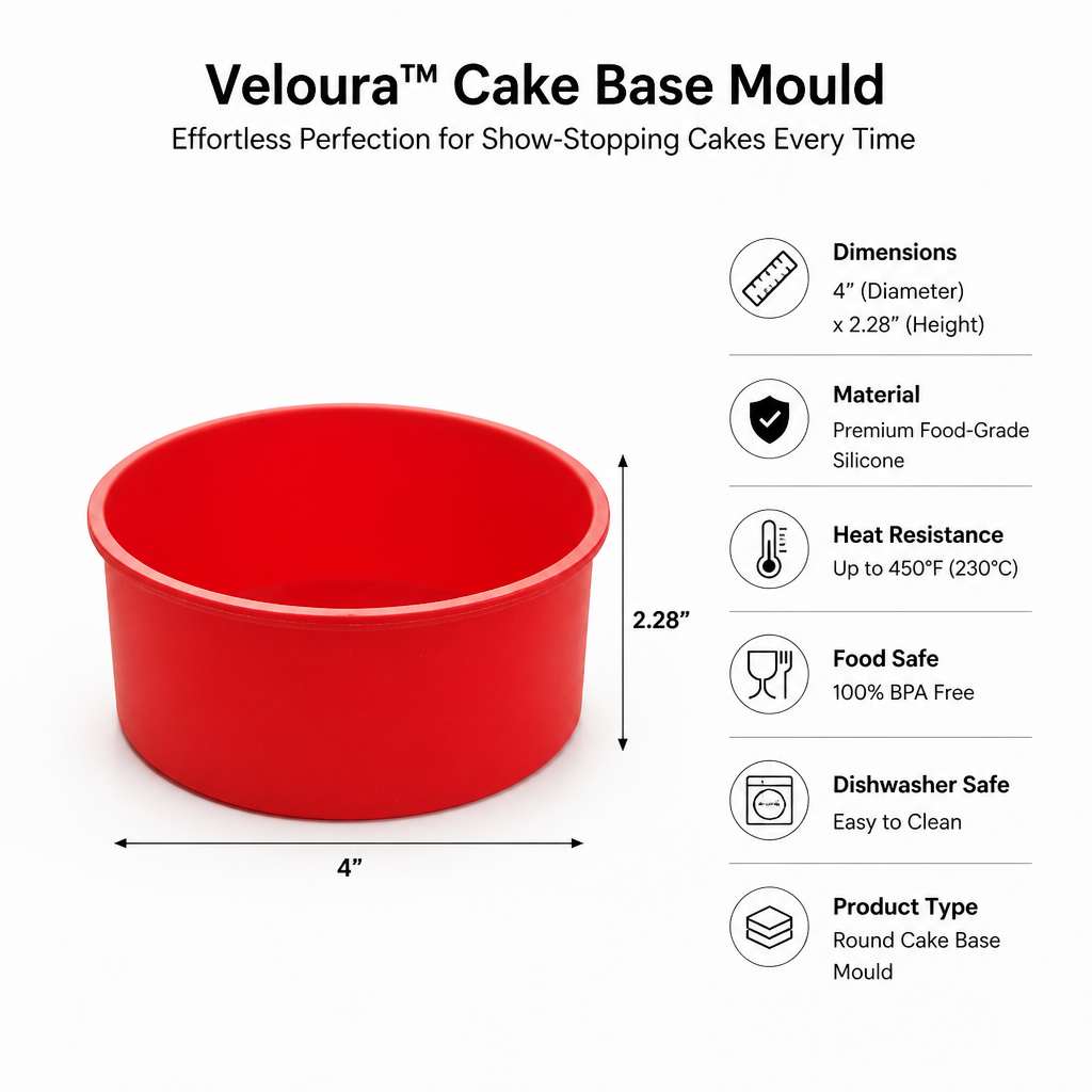 Veloura™ Cake Base Mould — Effortless Perfection for Show-Stopping Cakes Every Time
