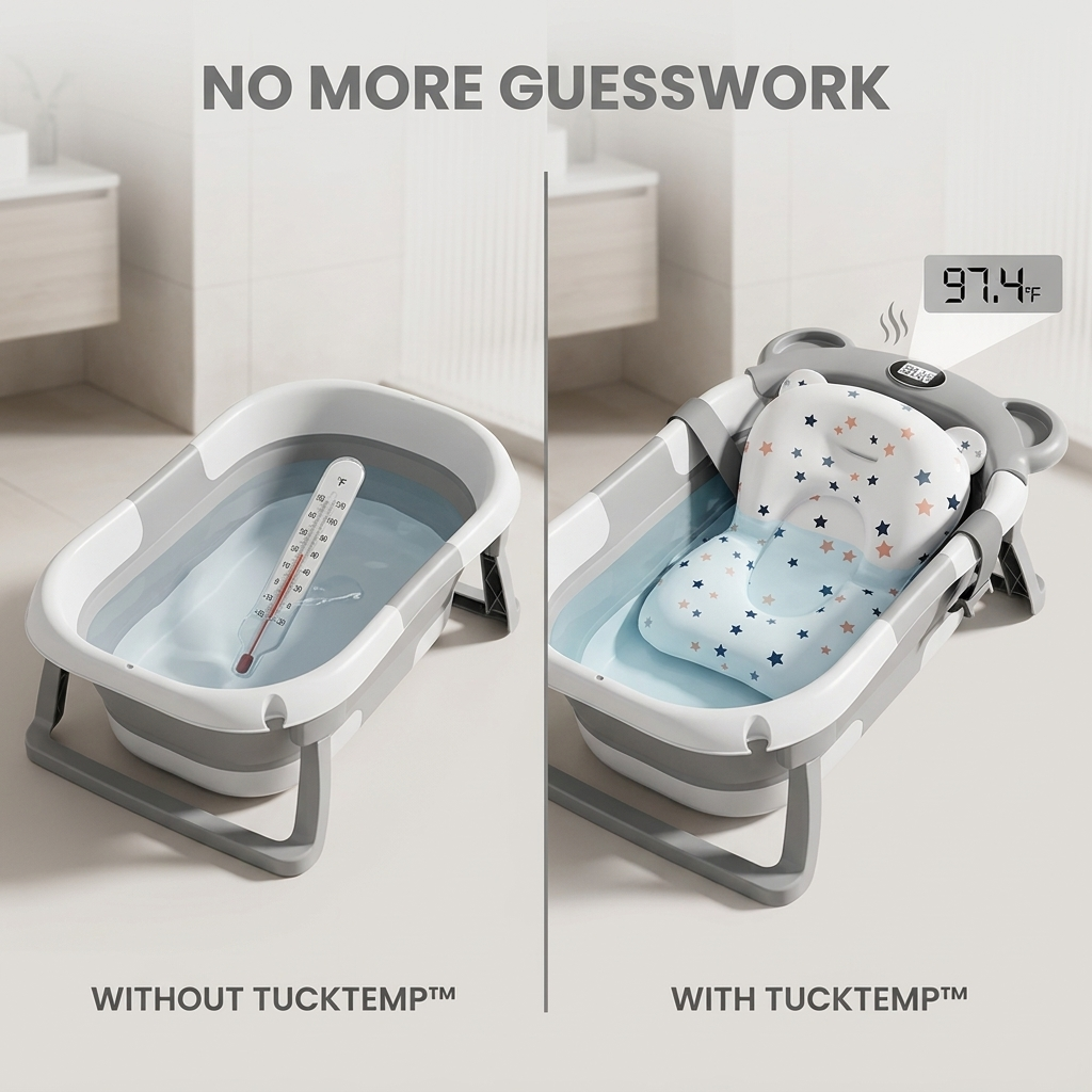 TuckTemp™ — Make Baby Bath Time Calmer, Easier, and More Enjoyable