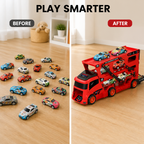 TurboTrail™ Racer & Hauler — Ignite Your Child’s Imagination with Nonstop Racing Thrills and Perfectly Organized Play