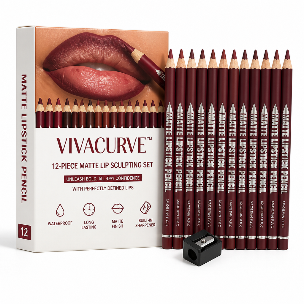 VivaCurve™ 12-Piece Matte Lip Sculpting Set — Unleash Bold, All-Day Confidence with Perfectly Defined Lips