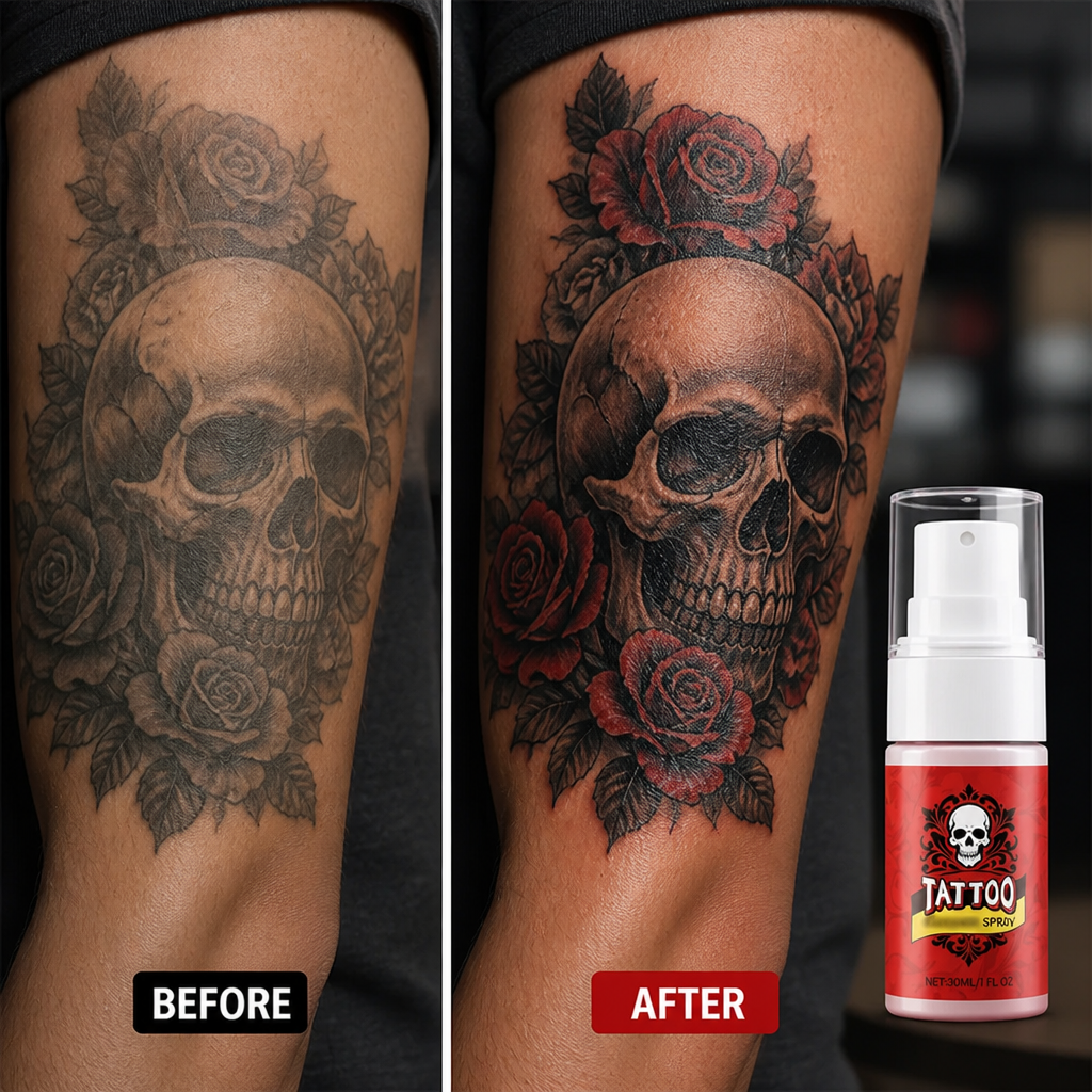 InkRadiance™ Tattoo Renewal Mist — Ignite Your Ink with Instant, Vibrant Life and All-Day Hydration