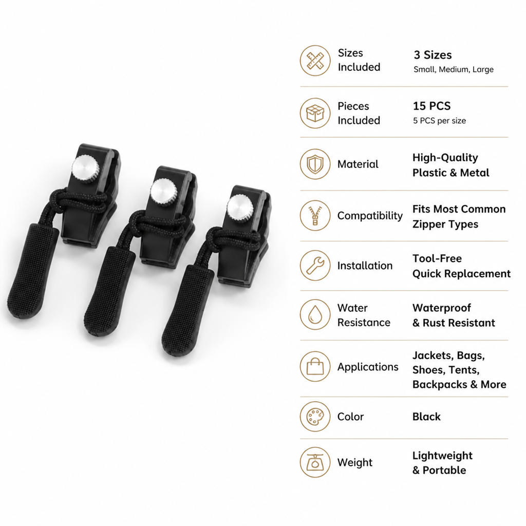 15PCS ZipRenew™ — Instantly Fix Zippers and Keep Your Favorite Gear Moving