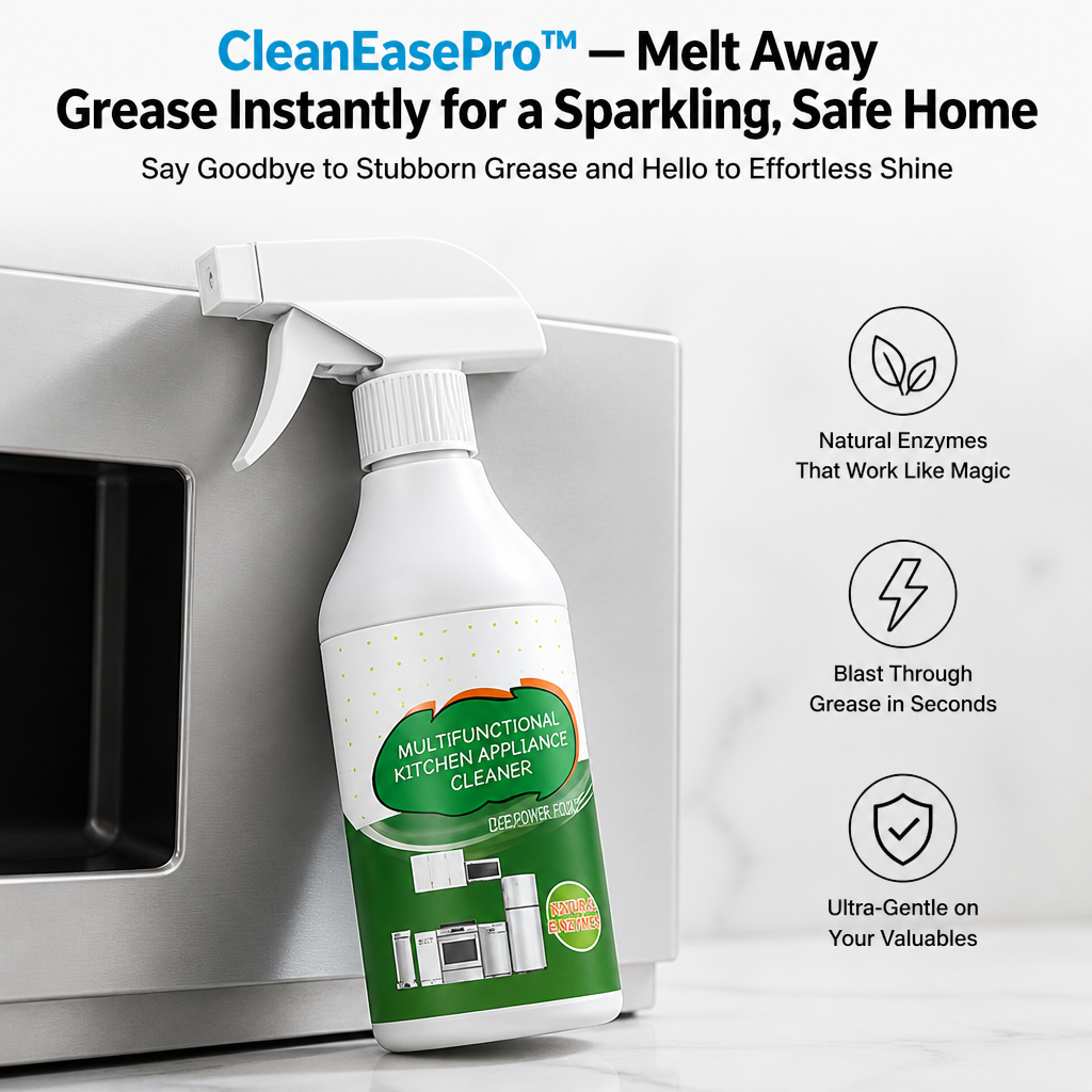 CleanEasePro™ — Melt Away Grease Instantly for a Sparkling, Safe Home
