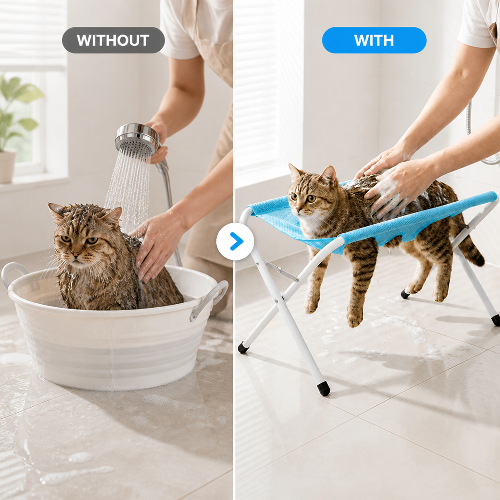 LuxiPet™ — Turn Every Grooming Session into a Calm, Mess-Free Breeze