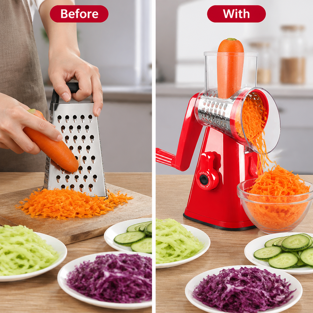 SwiftSlice™ — Slice, Shred, and Grate Faster for Effortless Kitchen Triumphs