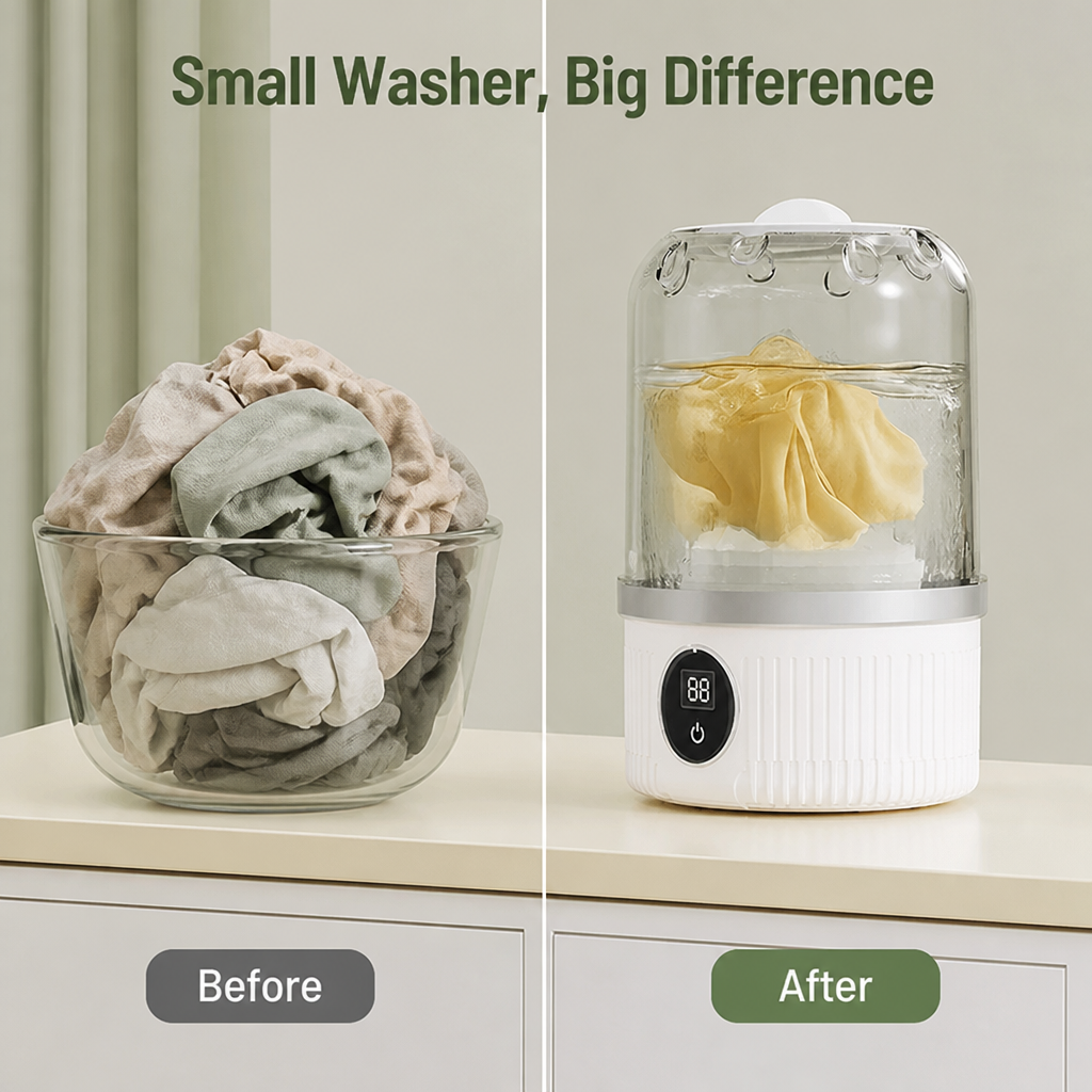 SwiftWash™ — Take Control of Laundry Anywhere with Effortless Power and Freedom