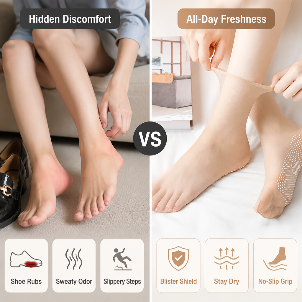VeilStep™ Invisible Socks — Slip-Free Comfort That Feels Like Air on Your Feet