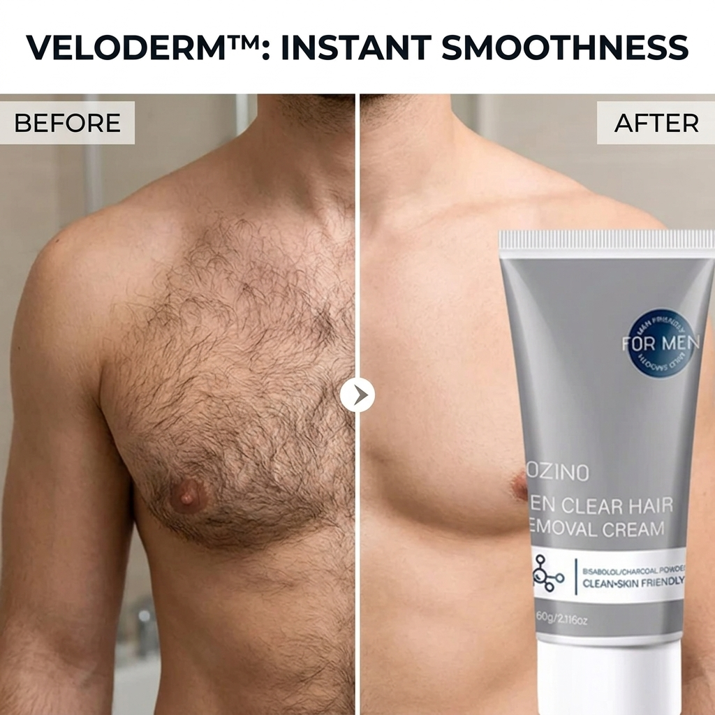 VeloDerm™ Hair Removal Cream — Zap Thick Hair Instantly for Baby-Soft, Irritation-Free Skin