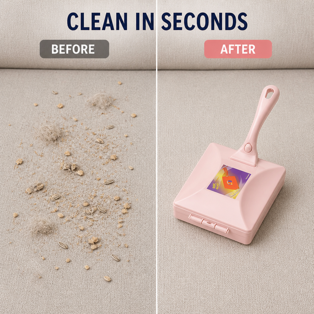 SwiftSweep™ Hand Brush — Effortless, Clean Surfaces Without the Strain or Mess