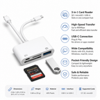 SnapSwift™ 3-in-1 USB-C Card Reader — Instantly Unlock Your Photos and Freedom from Waiting