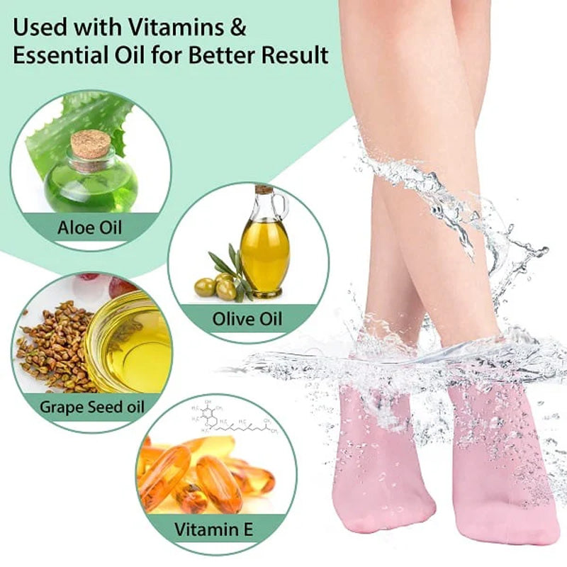 Chaussettes en silicone pour pédicure et spa des pieds (1 + 1 paire GRATUITE AUJOURD'HUI !)