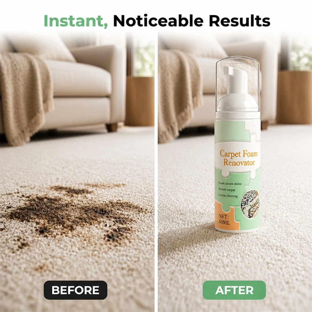 PureMist Foam™ — Instantly Revive Your Carpets with Dry, Deep-Clean Freshness