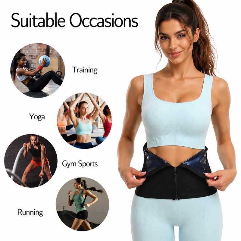 ViraCore™ Zipper Waist Trimmer — Ignite Sweat, Sculpt Your Dream Waist Instantly