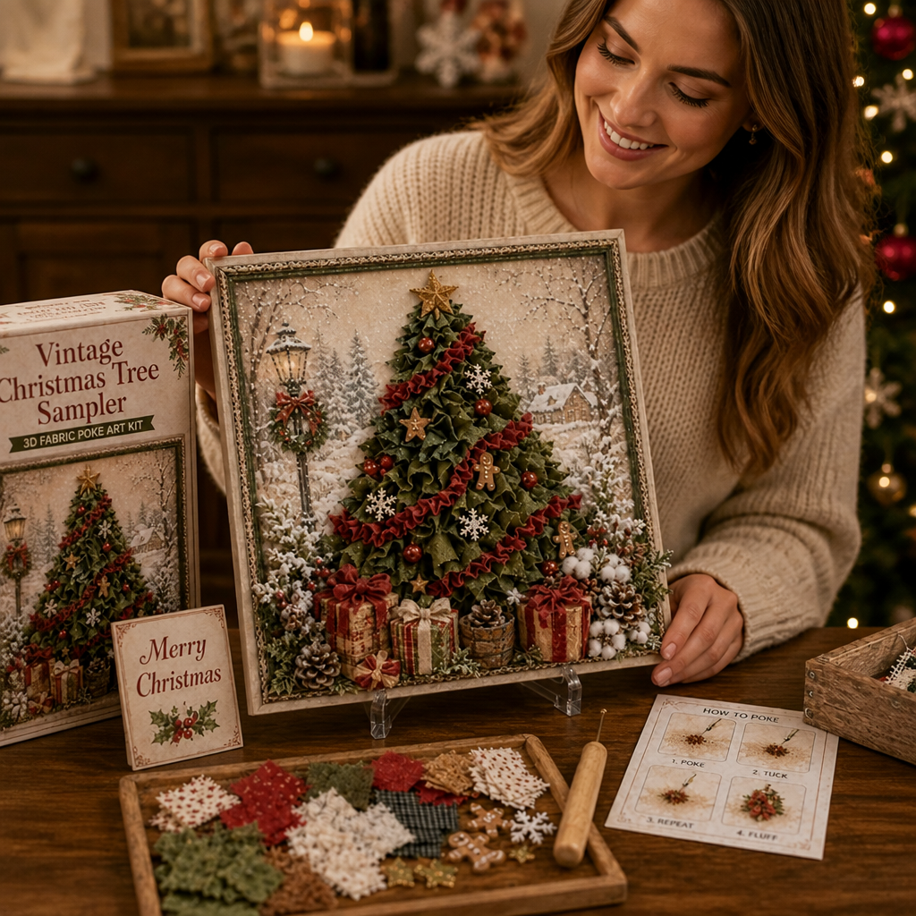 JoyLoom™ 3D Christmas Fabric Art Kit — Create Stunning Holiday Masterpieces Without Sewing or Stress