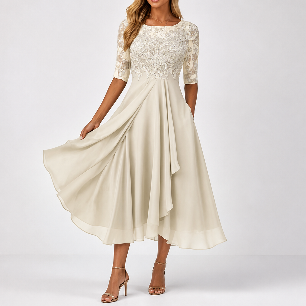 SilkAura™ Embroidered Cocktail Dress™ — Command Every Room with Effortless Elegance and Confidence
