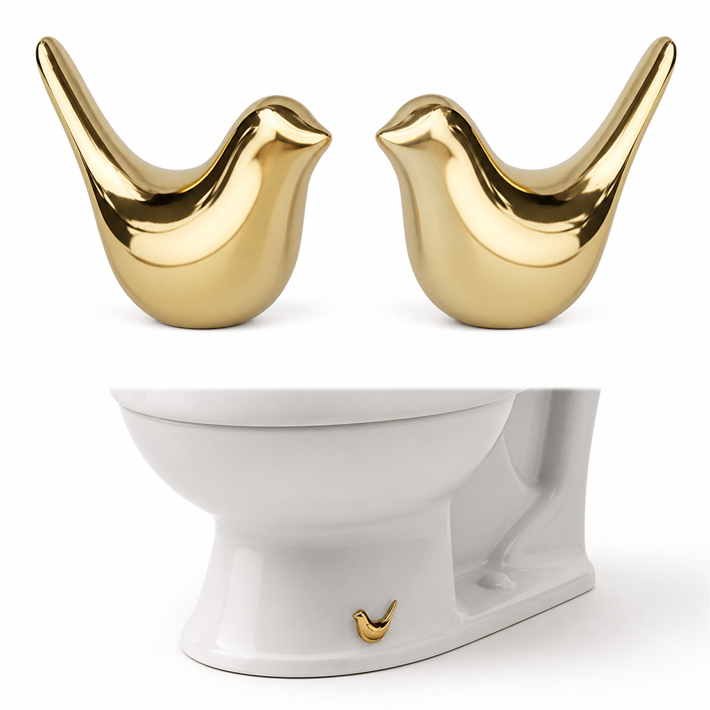 LunaPerch™ — Transform Ugly Bolts into Charming Bathroom Art Instantly