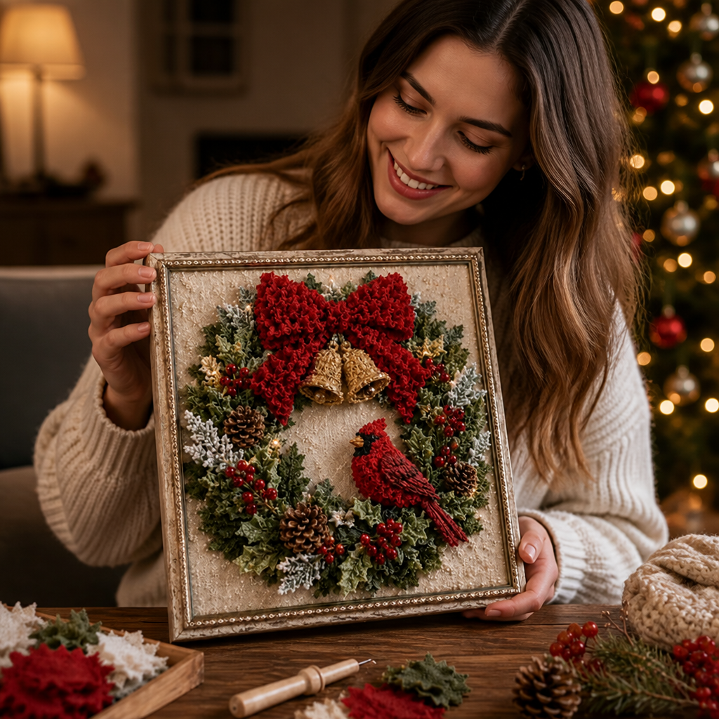JoyLoom™ 3D Christmas Fabric Art Kit — Create Stunning Holiday Masterpieces Without Sewing or Stress