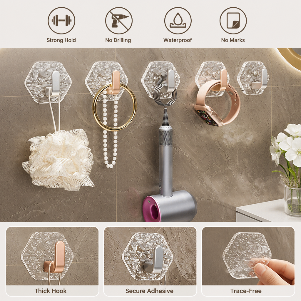 VeloraGrip™ — Effortless Wall Order That Holds Tight Without a Trace