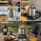 CrispEase™ — Unlock Crispy, Flavor-Packed Frying Without the Mess or Stress