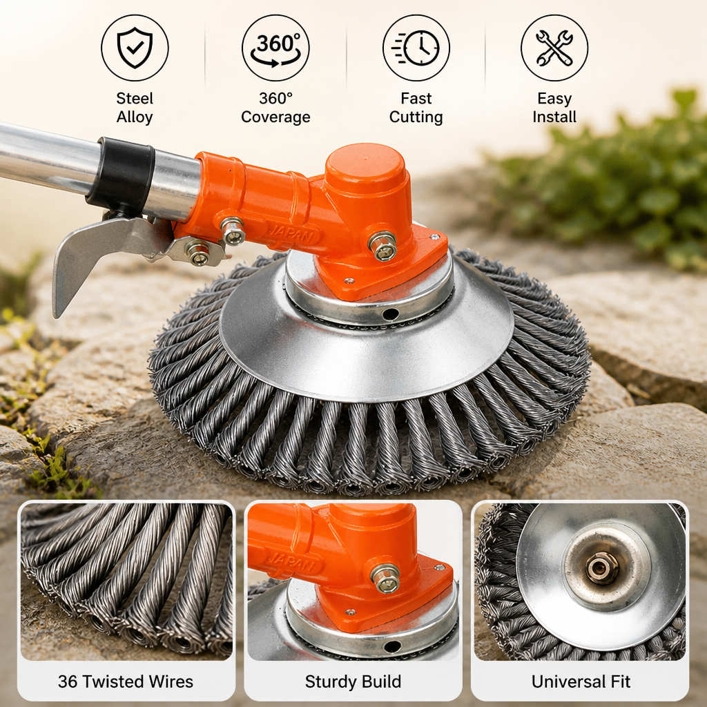 SteelForce™ Trimmer Blade — Crush Weeds Instantly and Reclaim Your Yard with Zero Hassle