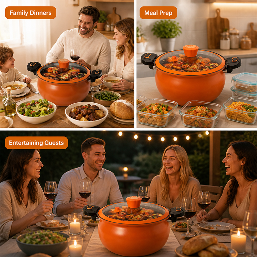 VitaliCore™ 8L Enamel Soup Pot — Unlock Flavor-Filled Feasts in Record Time