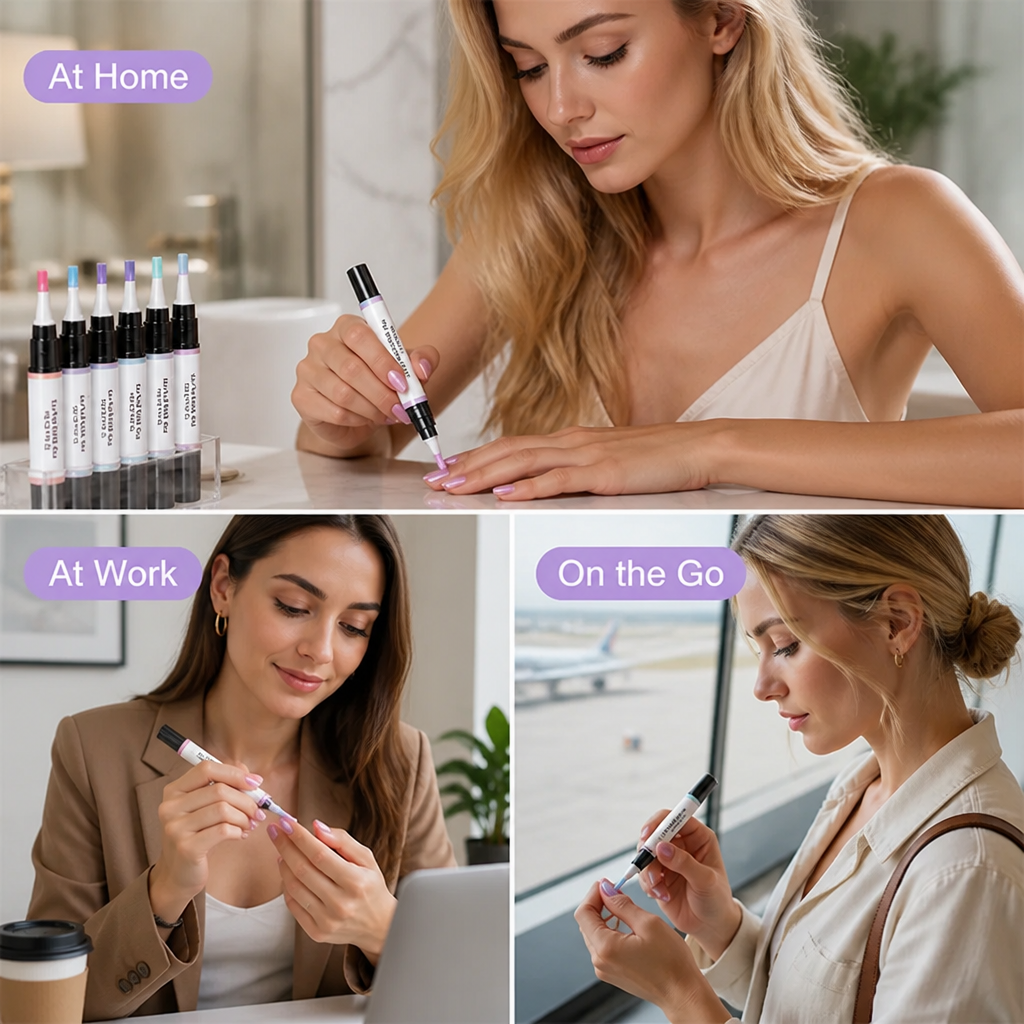 LumaLuxe™ 6-Piece Gel Nail Pen Set — Effortless Glamour That Commands Every Room
