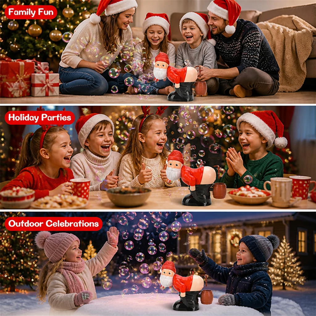 JollyBubz™ — Ignite Instant Holiday Wonder with Music, Lights, and Magical Bubbles