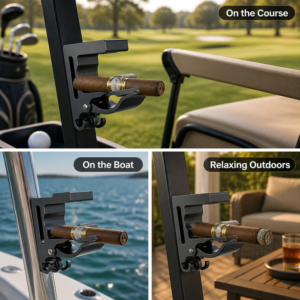CaddyCinch™ — Keep Your Cigar Close and Your Hands Free for Every Swing