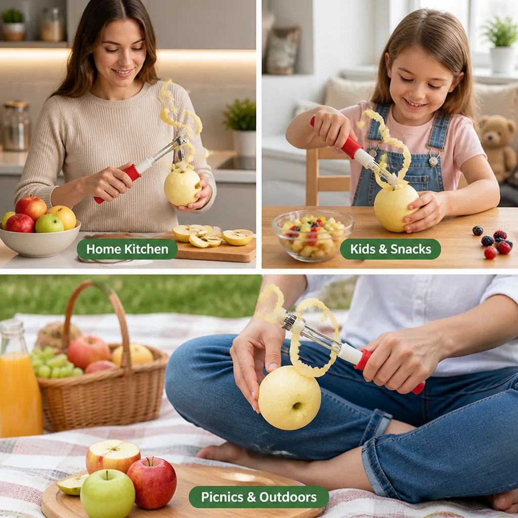 SliceEase™ — Peel and Core Apples Instantly for Effortless Kitchen Joy