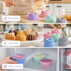 FlexiBake™ Silicone Donut Cups — Bake Perfect Mini Treats Without the Fuss or Mess (3pieces)