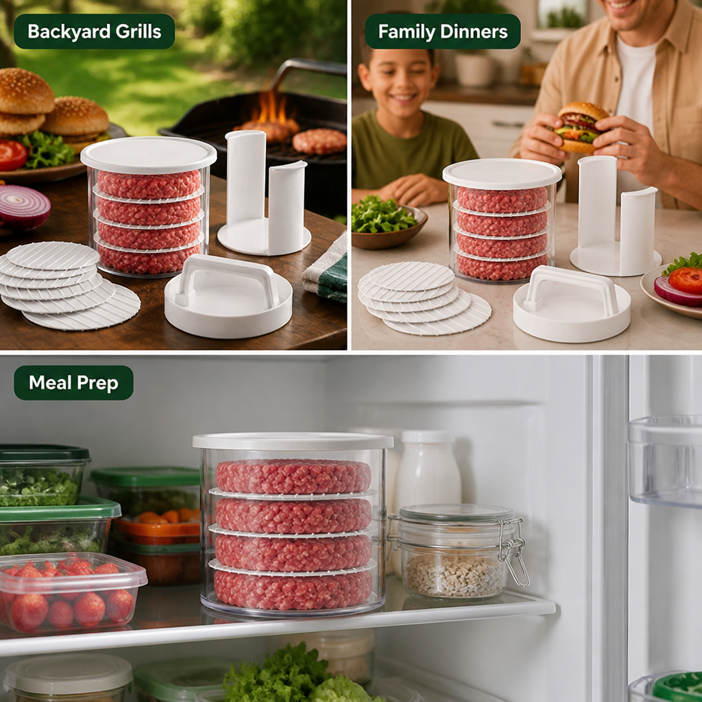 PattyForm™ — Effortless Burger Nights with Perfect Patties Every Time